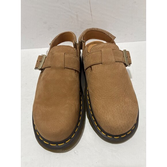 Dr Martens Jorge II Tumbled Nubuck Savannah Tan Leather M 10 Slingback Mules NWO - Picture 2 of 7
